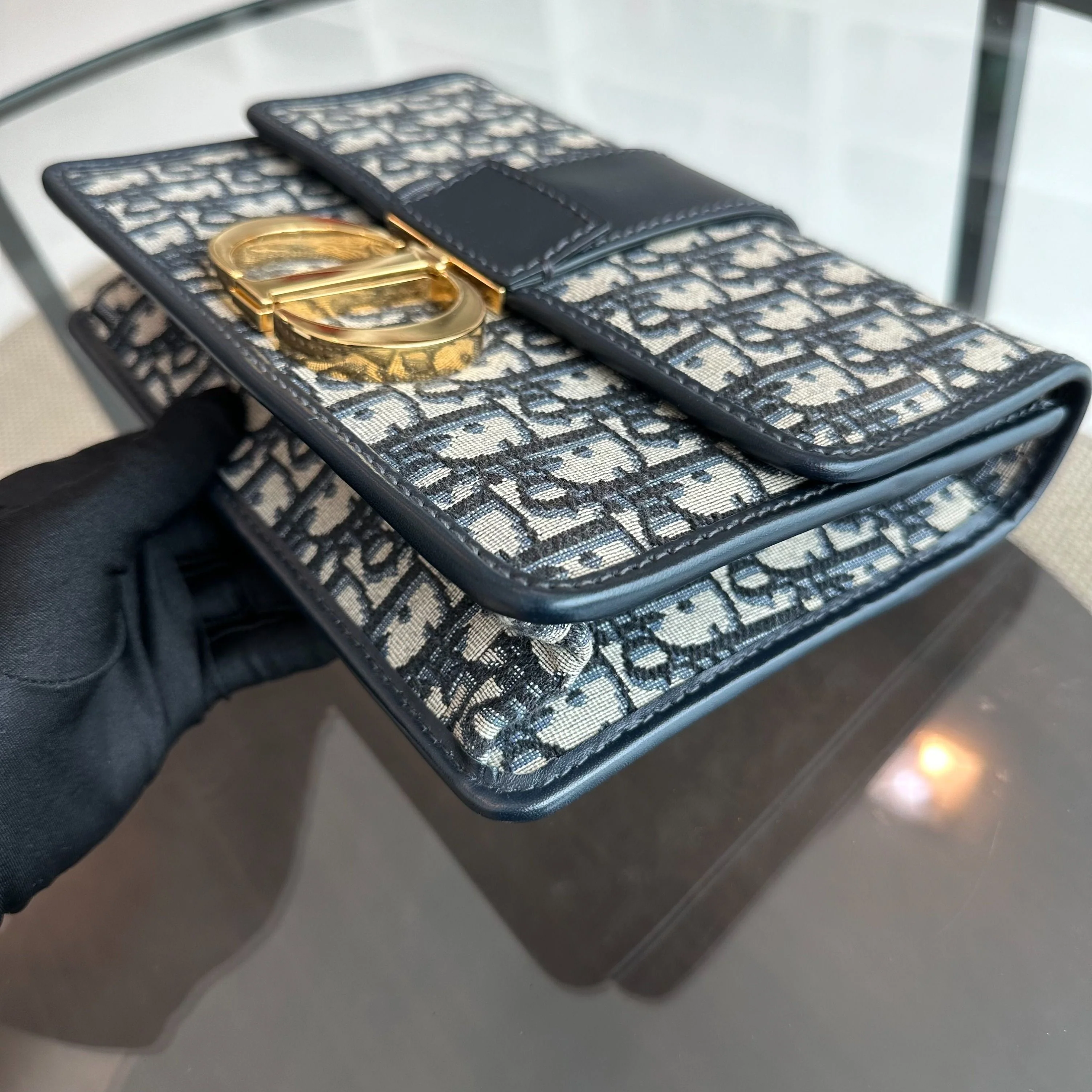 *Receipt* Dior Montaigne 30 Oblique Monogram Blue Shoulder Bag GHW - Best Luxury Designers