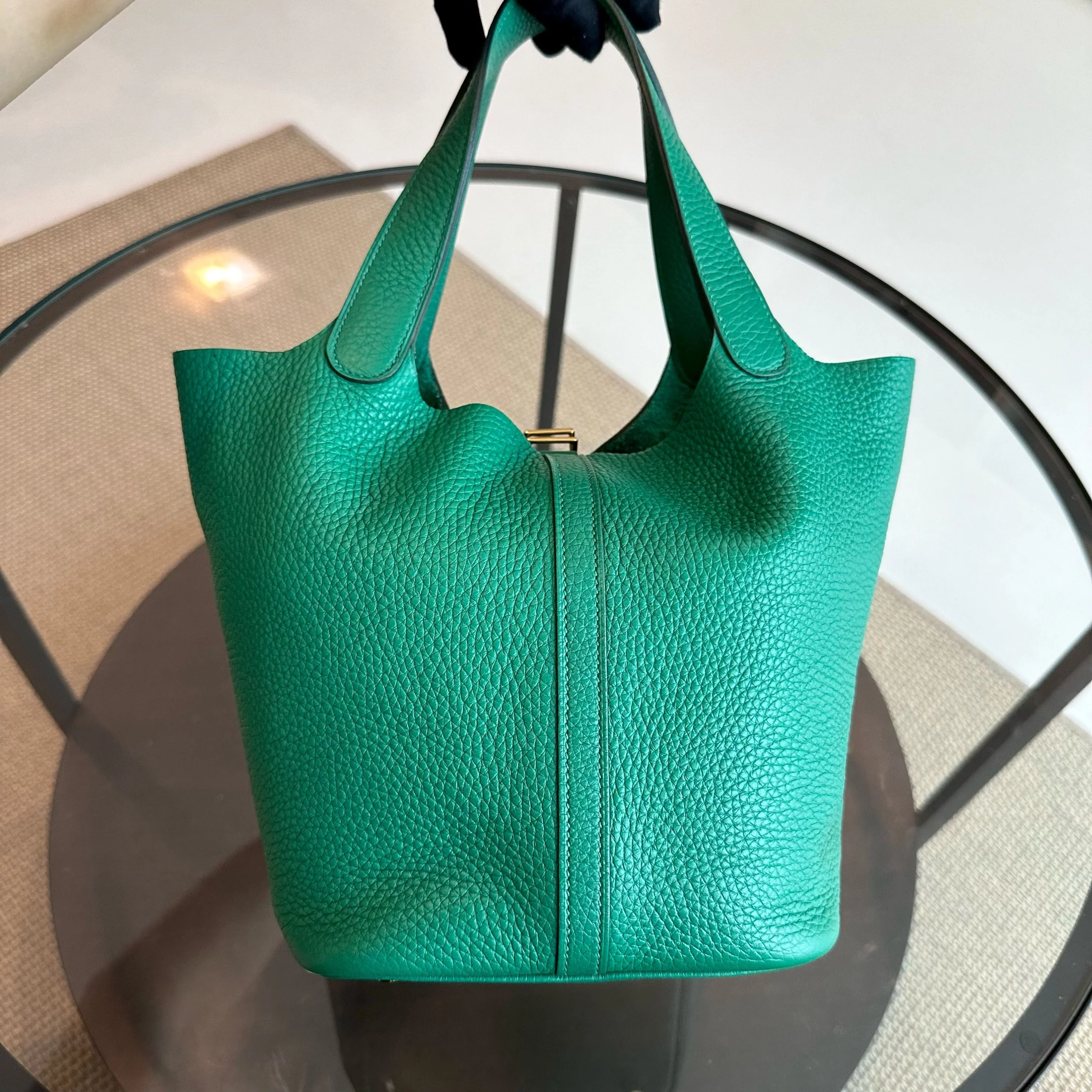 *Receipt* Hermes Picotin 22 Bambou 1k Clemence Stamp A GHW - Best Luxury Designers