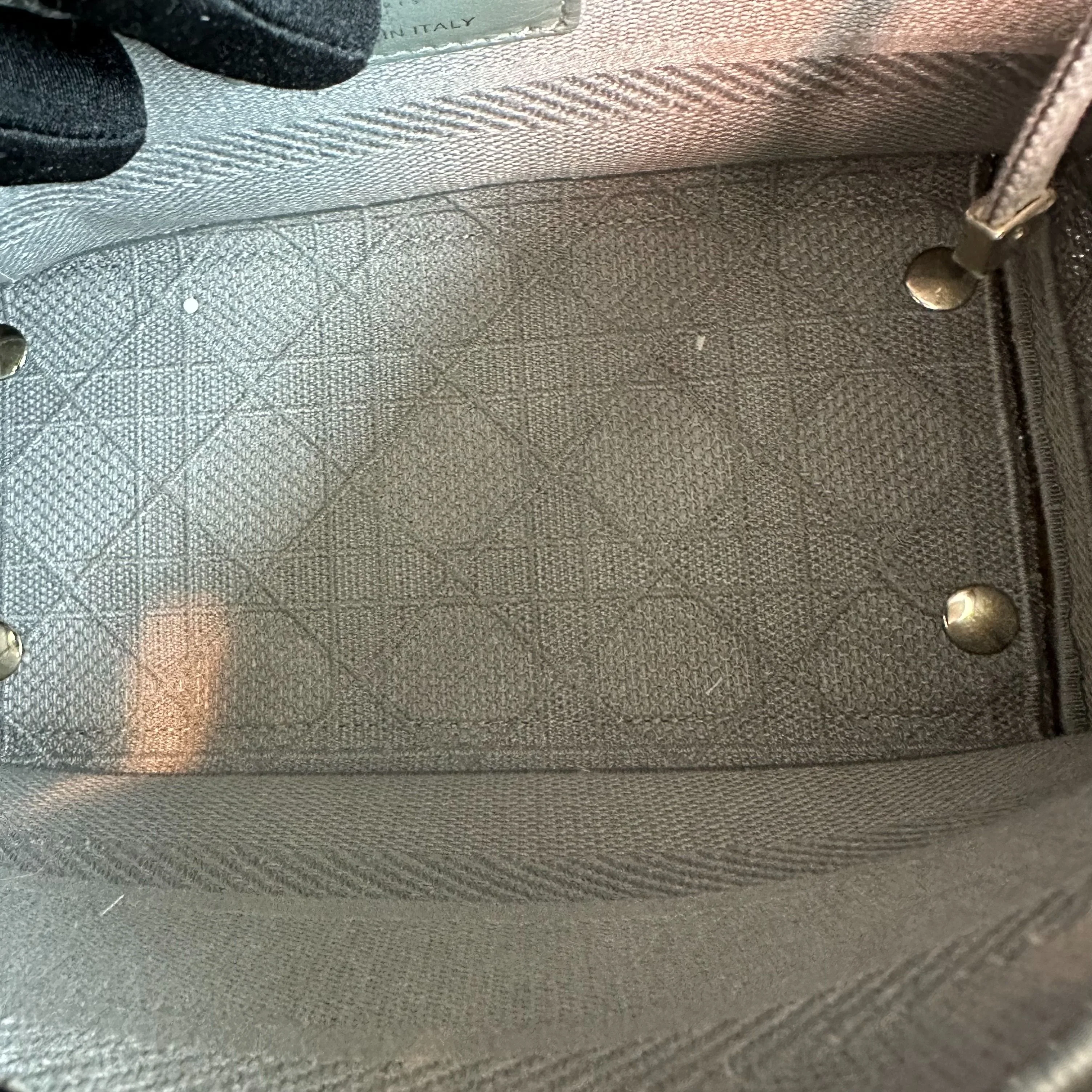 *Reciept* Dior Lady D-Lite Grey Cannage Embroidery GHW - Best Luxury Designers