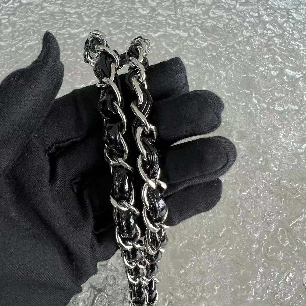 *Recolor* Chanel Medium Classic Flap Quilted Patent Leather Black Silver Hardware Series 17 - Best Luxury Designers