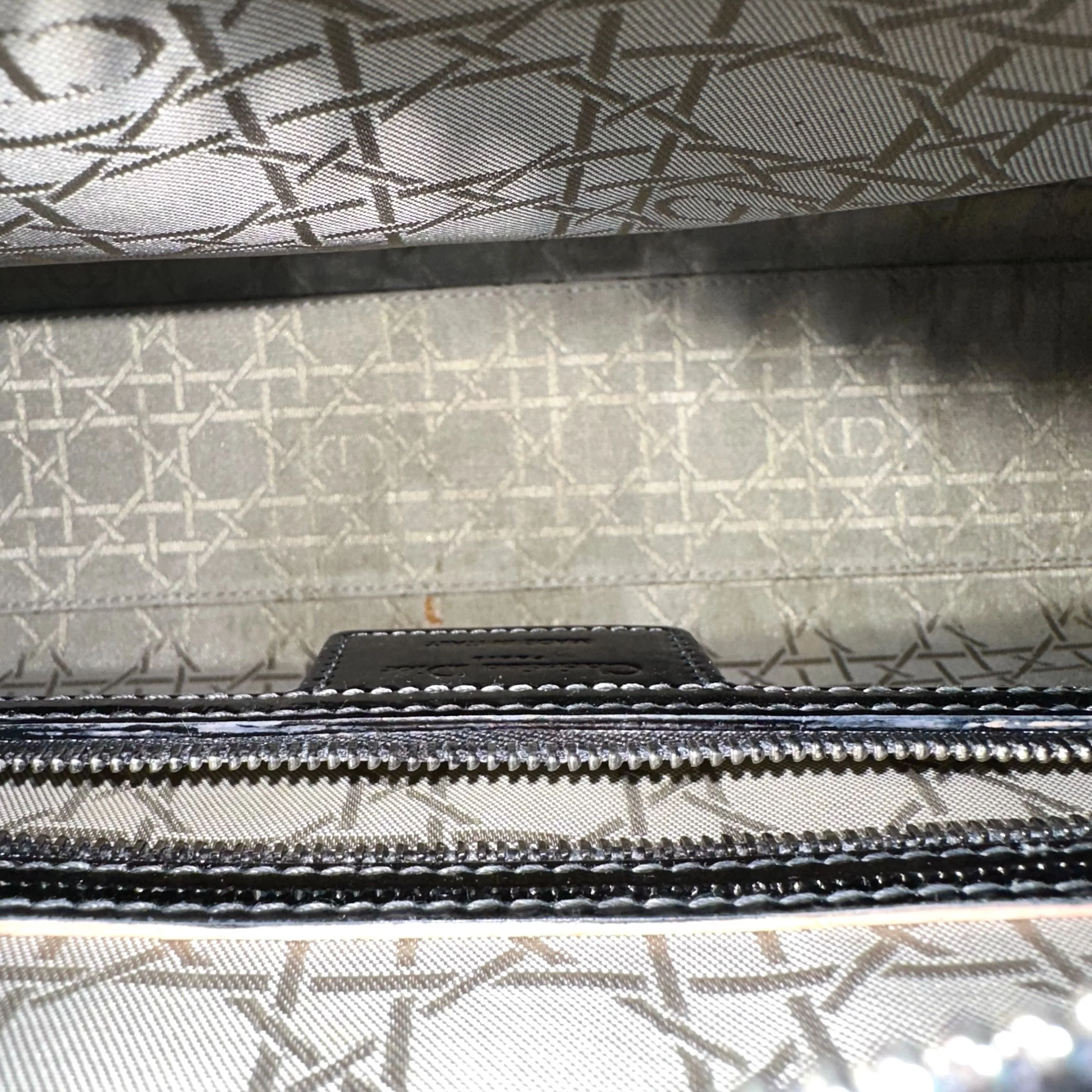 *Recolor, Receipt* Dior Lady Large Patent Leather Cannage Black SHW - Best Luxury Designers