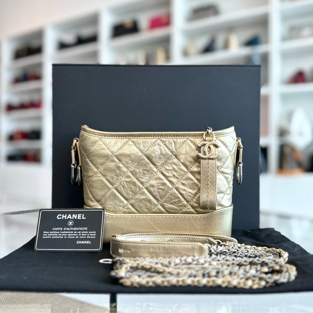 Small Hobo Quilted Calfskin Gold GHW No 23 - Best Luxury Designers