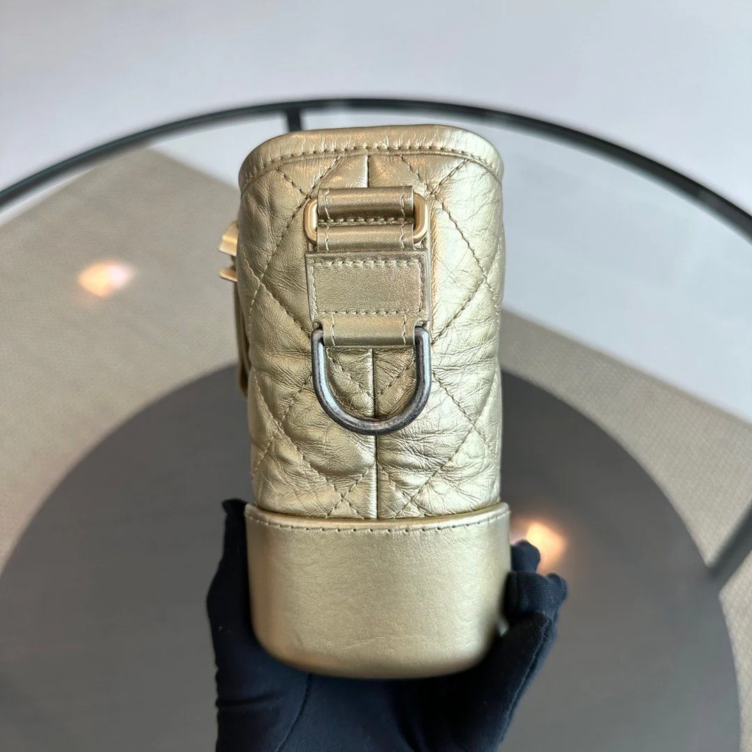 Small Hobo Quilted Calfskin Gold GHW No 23 - Best Luxury Designers