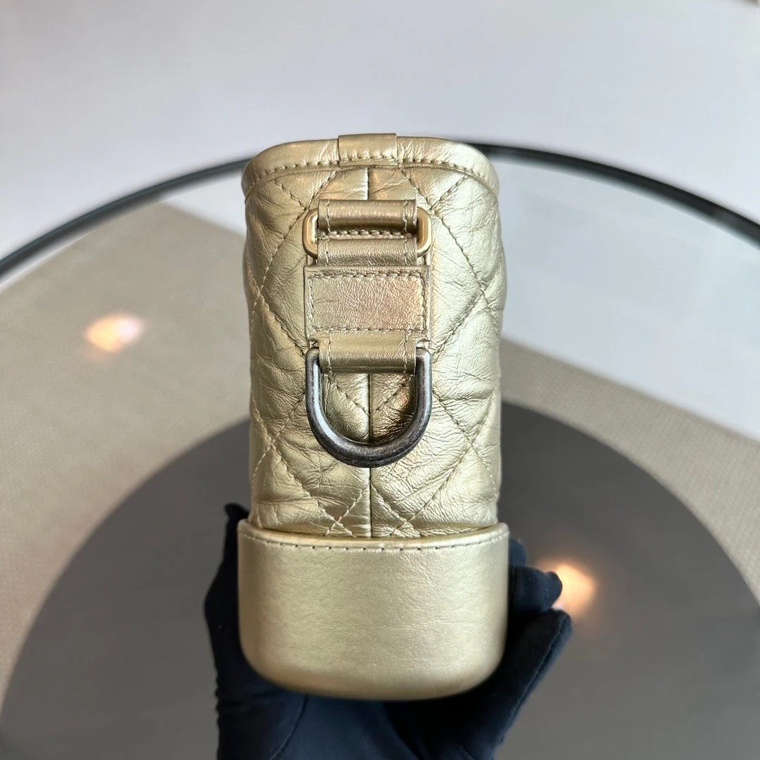 Small Hobo Quilted Calfskin Gold GHW No 23 - Best Luxury Designers