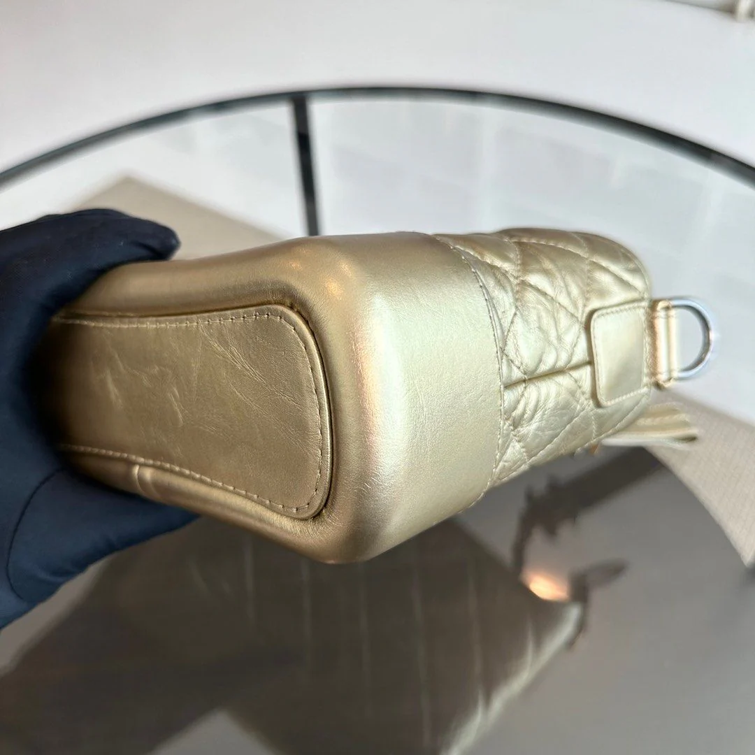 Small Hobo Quilted Calfskin Gold GHW No 23 - Best Luxury Designers