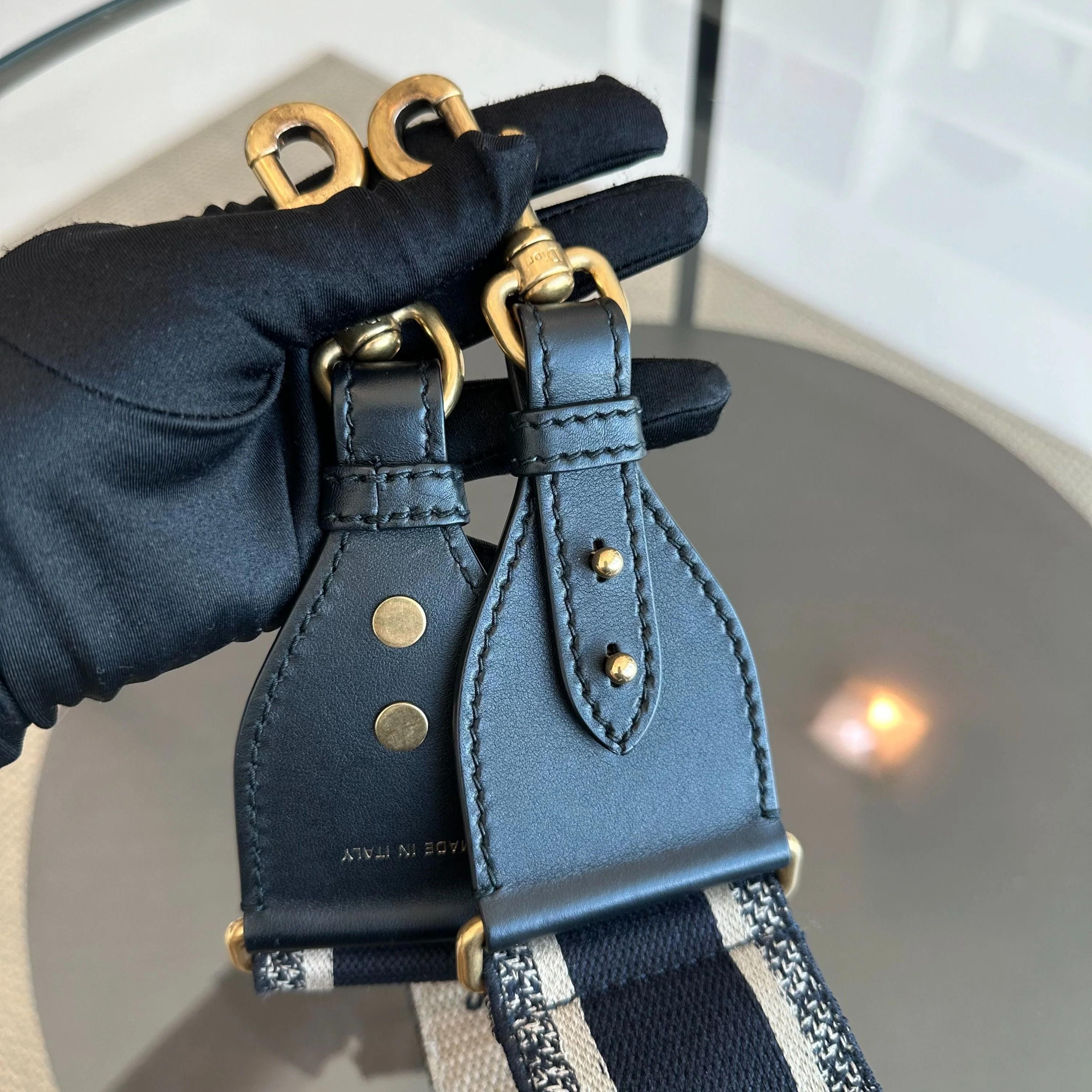 *With Strap* Dior Saddle Small 21CM Black Smooth Calfskin GHW Shoulder Bag - Best Luxury Designers