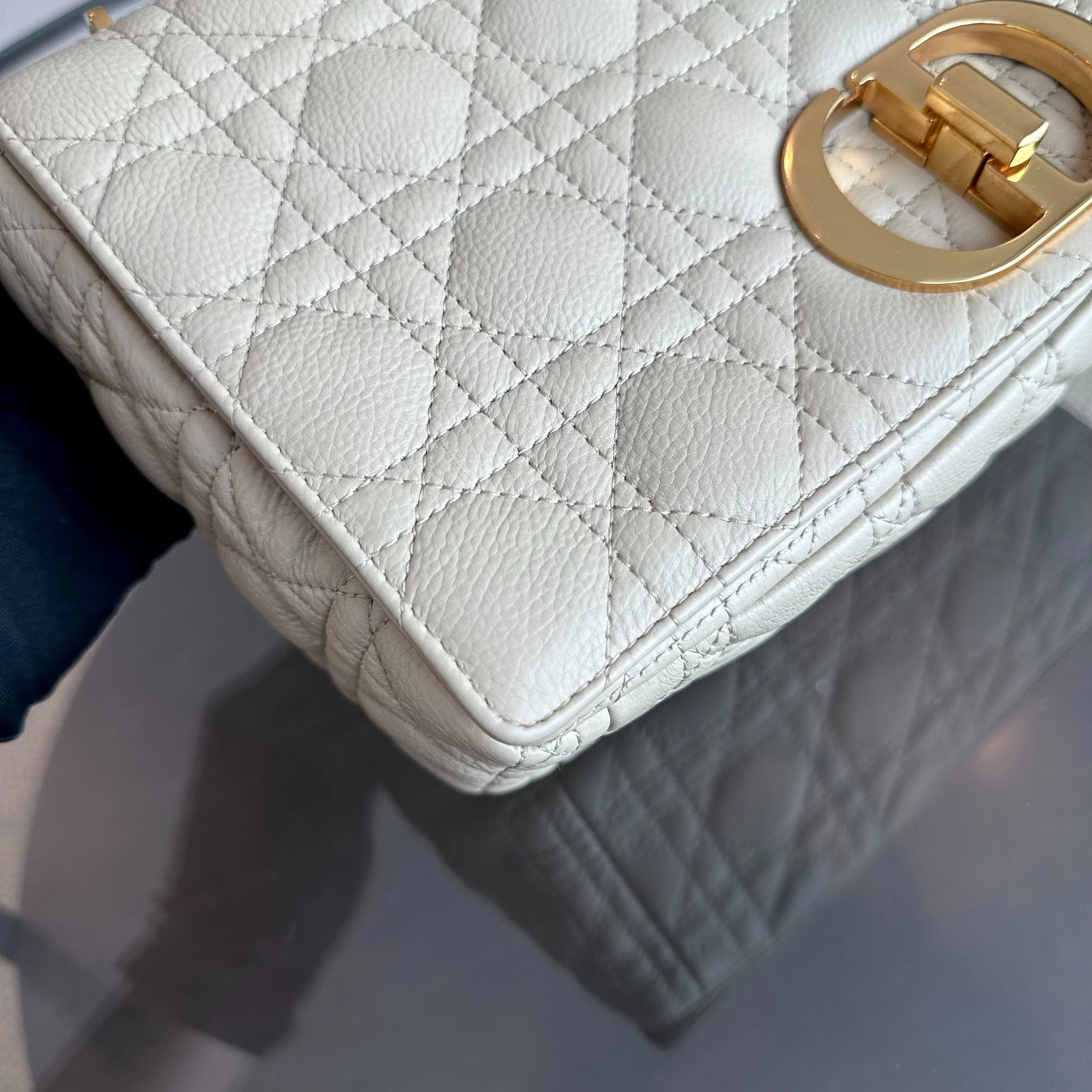 *Year 2022* Dior Caro Large Flap Cannage Grained Calfskin Beige GHW - Best Luxury Designers