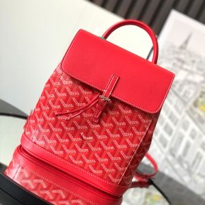 Goyard Alpin Mini Backpack In Goyardine Canvas Red