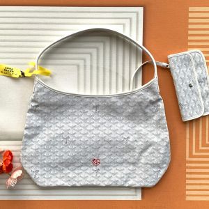Goyard Boheme Hobo Bag In Coeur Goyard Goyardine Canvas White