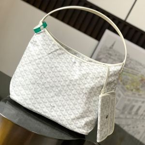 Goyard Boheme Hobo Bag In Goyardine Canvas White