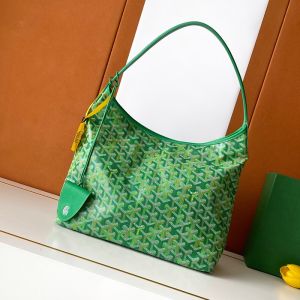 Goyard Boheme Hobo Bag In Multicolored Goyardine Canvas Meadow Green