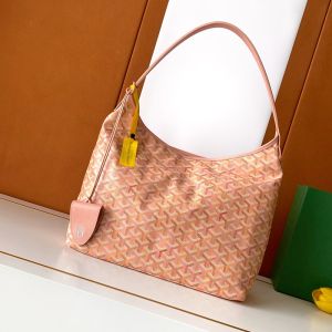 Goyard Boheme Hobo Bag In Multicolored Goyardine Canvas Powder Pink
