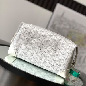 Goyard Bowling 25 Toiletry Bag In Goyardine Canvas White