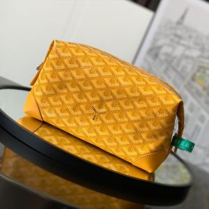 Goyard Bowling 25 Toiletry Bag In Goyardine Canvas Yellow