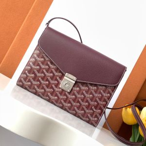 Goyard Chypre Wallet-Pouch In Goyardine Canvas Burgundy