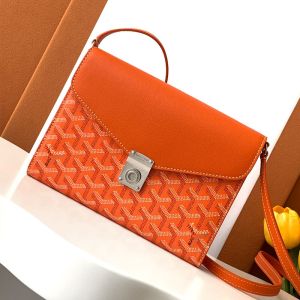Goyard Chypre Wallet-Pouch In Goyardine Canvas Orange