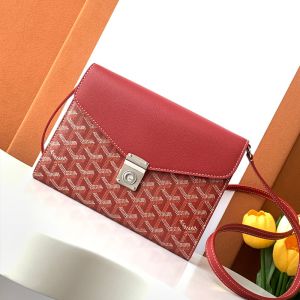 Goyard Chypre Wallet-Pouch In Goyardine Canvas Red