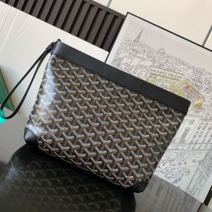 Goyard Conti Pouch In Goyardine Canvas Black