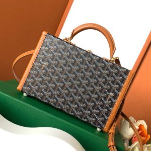 Goyard Grand Hotel Trunk Bag In Goyardine Canvas Brown