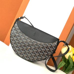Goyard Hirondelle Bag In Goyardine Canvas Black
