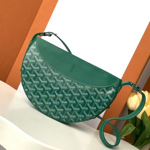 Goyard Hirondelle Bag In Goyardine Canvas Green