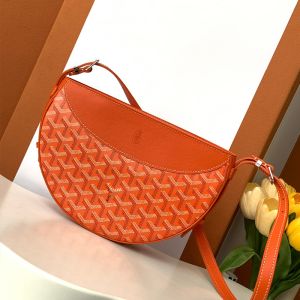 Goyard Hirondelle Bag In Goyardine Canvas Orange