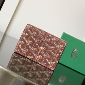 Goyard Malesherbes Card Wallet In Goyardine Canvas Burgundy