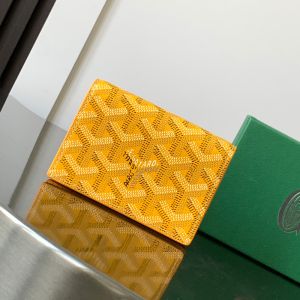 Goyard Malesherbes Card Wallet In Goyardine Canvas Yellow