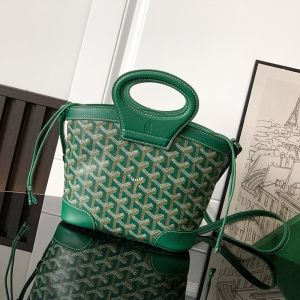 Goyard Beluga Mini Bag In Goyardine Canvas Green