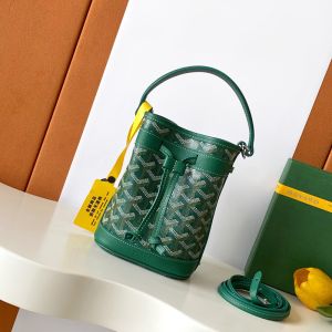 Goyard Petit Flot Mini Bucket Bag In Goyardine Canvas Green