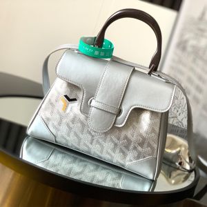 Goyard Saigon Souple Mini Bag In Exclusive Colours Goyardine Canvas Silver