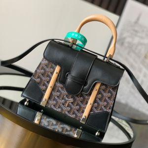 Goyard Saigon Structure Mini Bag In Goyardine Canvas Black