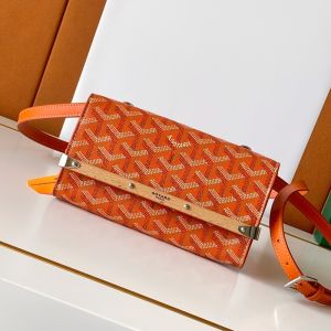 Goyard Monte-Carlo Mini Case In Goyardine Canvas Orange