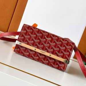 Goyard Monte-Carlo Mini Case In Goyardine Canvas Red