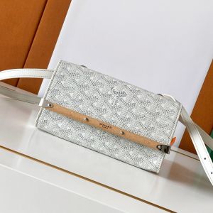 Goyard Monte-Carlo Mini Case In Goyardine Canvas White