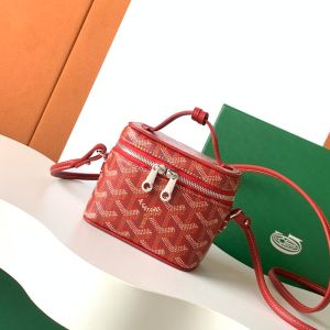 Goyard Muse Nano Vanity Case In Goyardine Canvas Red