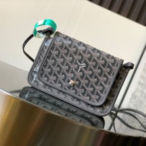 Goyard Plumet Pouch-Wallet In Goyardine Canvas Grey