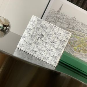 Goyard Saint-Florentin Wallet In Goyardine Canvas White