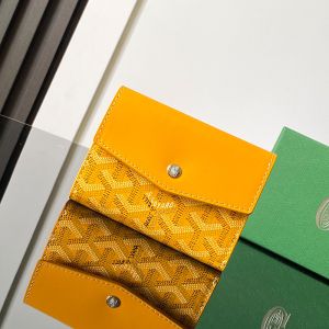 Goyard Saint-Gabriel Wallet In Goyardine Canvas Yellow