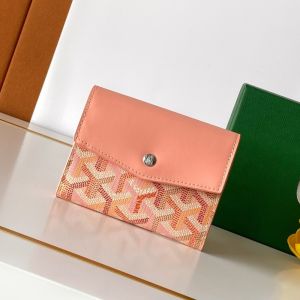 Goyard Saint-Gabriel Wallet In Multicolored Goyardine Canvas Powder Pink