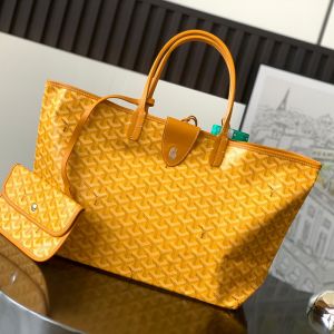 Goyard Saint Louis Bag In Goyardine Canvas Yellow