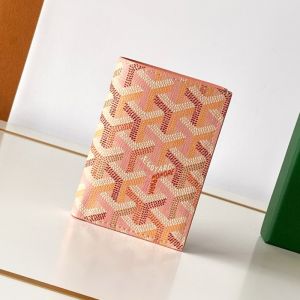 Goyard Saint-Pierre Card Wallet In Multicolored Goyardine Canvas Powder Pink