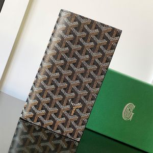 Goyard Saint-Roch Travel Wallet In Goyardine Canvas Black