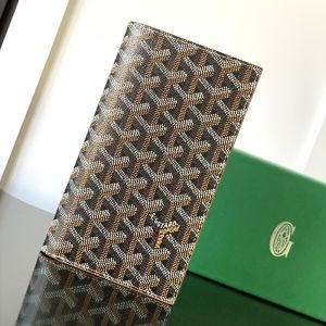 Goyard Saint-Roch Travel Wallet In Goyardine Canvas Brown
