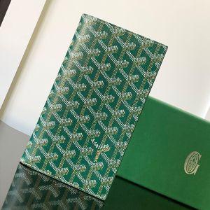 Goyard Saint-Roch Travel Wallet In Goyardine Canvas Green