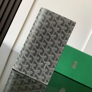 Goyard Saint-Roch Travel Wallet In Goyardine Canvas Grey