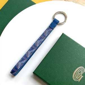 Goyard Sesame Key Ring In Goyardine Canvas Blue