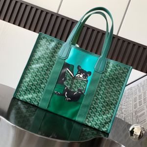 Goyard Villette MM Tote Bag In Hulot Goyardine Canvas Green