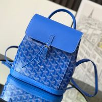 Goyard Alpin Mini Backpack In Goyardine Canvas Blue