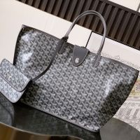 Goyard Anjou Bag In Goyardine Calfskin Grey
